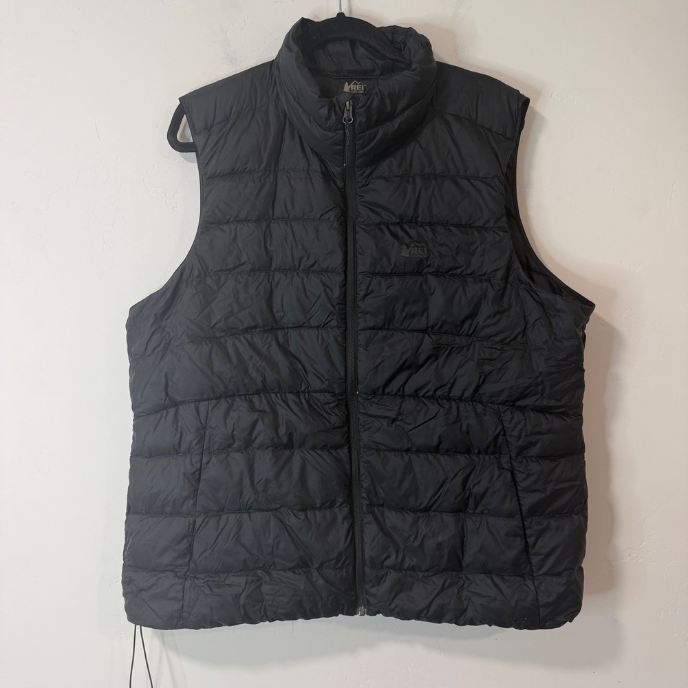 REI Co-op Womens 650 Down Vest 2.0 2XL Black Puffer Lightweight 221540